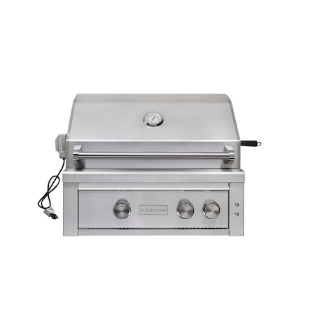 Edgestar 60000 BTU 30 Inch Wide Natural Gas BuiltIn Grill with Rotisserie and LED Lighting GRL300IBNG